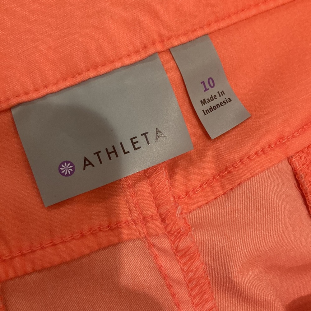 Coral/ Orange Athleta Shorts - Picture 4 of 5